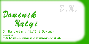 dominik malyi business card